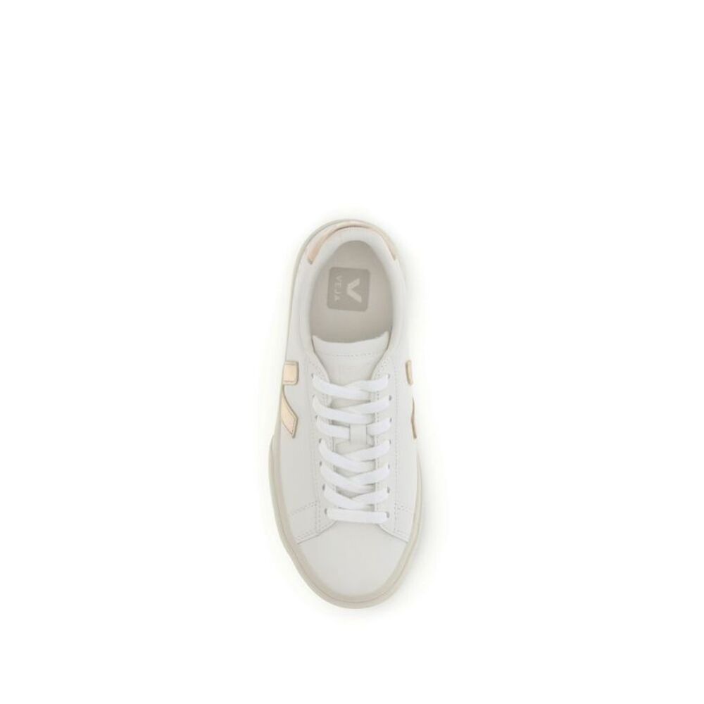Veja White Calf Leather Bos Taurus Low Top Women's Sneakers - Picture 4 of 4